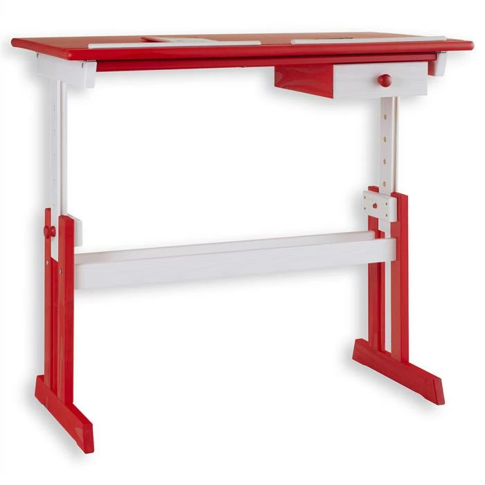 IDIMEX Kinderschreibtisch Weiß/rot FLEXI 6 IDIMEX Kinderschreibtisch Weiß/rot FLEXI – Bild 4