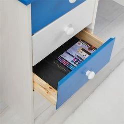 IDIMEX Schreibtisch ARNE Mit 4 Schubladen In Weiß/blau -Betten & Zubehör Verkäufe 7238 AC5