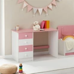 IDIMEX Schreibtisch ARNE Mit 4 Schubladen In Weiß/rosa -Betten & Zubehör Verkäufe 7241 AC0