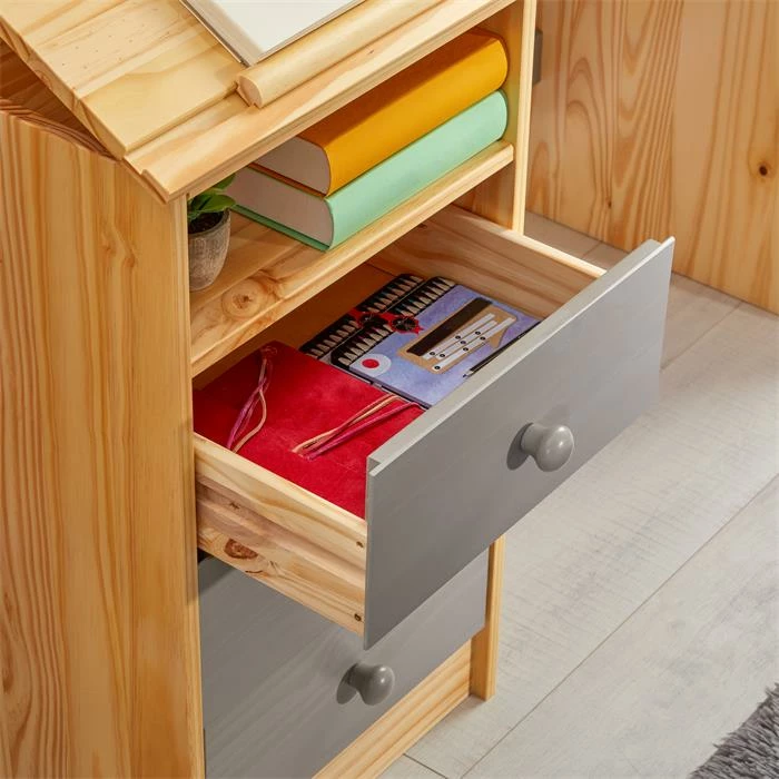 IDIMEX Kinderschreibtisch KEVIN Neigungsverstellbar Natur/grau 7 IDIMEX Kinderschreibtisch KEVIN Neigungsverstellbar Natur/grau – Bild 5