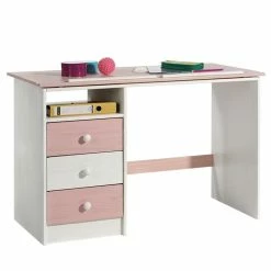 IDIMEX Kinderschreibtisch KEVIN Neigungsverstellbar Weiß/rosa -Betten & Zubehör Verkäufe 7258 1 N1