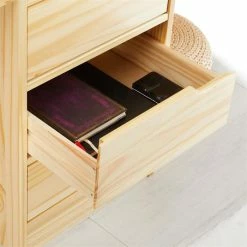 IDIMEX Schreibtisch HUGO In Kiefer Massiv In Natur Mit 5 Schubladen -Betten & Zubehör Verkäufe 7268 AC6