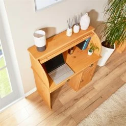 IDIMEX Sekretär TOM Mit 2 Schubladen, Rollladen Und 1 Tür Aus Massiver Kiefer Gebeizt -Betten & Zubehör Verkäufe 7276 AC5