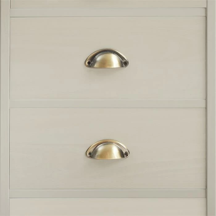 IDIMEX Schreibtisch LANA Aus Kiefer In Grau Mit 5 Schubladen Und Muschelgriffen 8 IDIMEX Schreibtisch LANA Aus Kiefer In Grau Mit 5 Schubladen Und Muschelgriffen – Bild 6