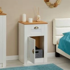 IDIMEX Nachttisch BOLTON Mit 1 Schublade, Kiefer In Weiß/braun -Betten & Zubehör Verkäufe 80165 AC2 N