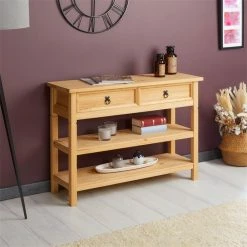 IDIMEX Konsole TEQUILA, Kiefer Massiv, Mit 1 Schubladen Und 2 Ablageflächen, Mexiko -Betten & Zubehör Verkäufe 80875 A0 1N1