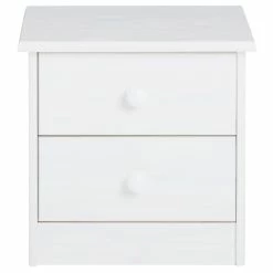 IDIMEX Nachttisch RONDO Aus Kiefer Mit 2 Schubladen, In Weiß -Betten & Zubehör Verkäufe 8101 1 N3