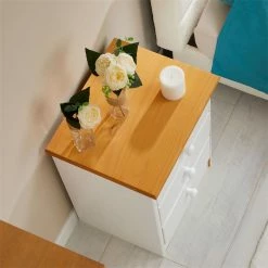 IDIMEX Nachttisch RONDO Mit 3 Schubladen, Kiefer In Weiß/braun 11 IDIMEX Nachttisch RONDO Mit 3 Schubladen, Kiefer In Weiß/braun -Betten & Zubehör Verkäufe 8110 AC3