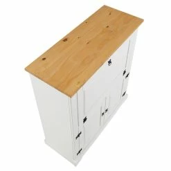 IDIMEX Weinschrank TEQUILA, Kiefer Massiv Weiß/braun, Mexiko Möbel -Betten & Zubehör Verkäufe 81266 4 N