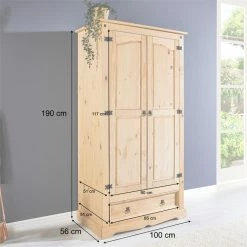 IDIMEX Kleiderschrank TEQUILA, Kiefer Massiv, Mexiko 13 IDIMEX Kleiderschrank TEQUILA, Kiefer Massiv, Mexiko -Betten & Zubehör Verkäufe 81295 A0 5N1