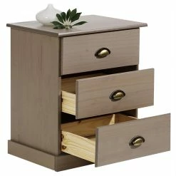 IDIMEX Nachttisch PARIS Mit 3 Schubladen, In Taupe -Betten & Zubehör Verkäufe 84141 2