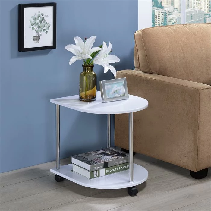 IDIMEX Beistelltisch FELINA Mit Rollen In Weiß 4 IDIMEX Beistelltisch FELINA Mit Rollen In Weiß – Bild 2