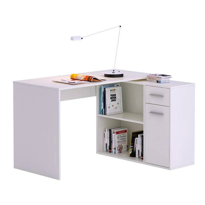 CARO-Möbel Eckschreibtisch LENA Mit Regal In Weiß 3 CARO-Möbel Eckschreibtisch LENA Mit Regal In Weiß