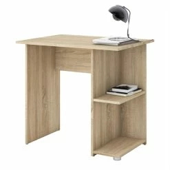 CARO-Möbel Schreibtisch KUBA In Sonoma Eiche Mit 2 Ablagen