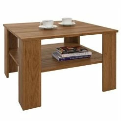 CARO-Möbel Couchtisch FELICE In Nussbaum, 68 X 68 Cm