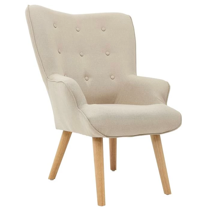 CARO-Möbel Polstersessel AMSTERDAM Stoffbezug In Beige 3 CARO-Möbel Polstersessel AMSTERDAM Stoffbezug In Beige