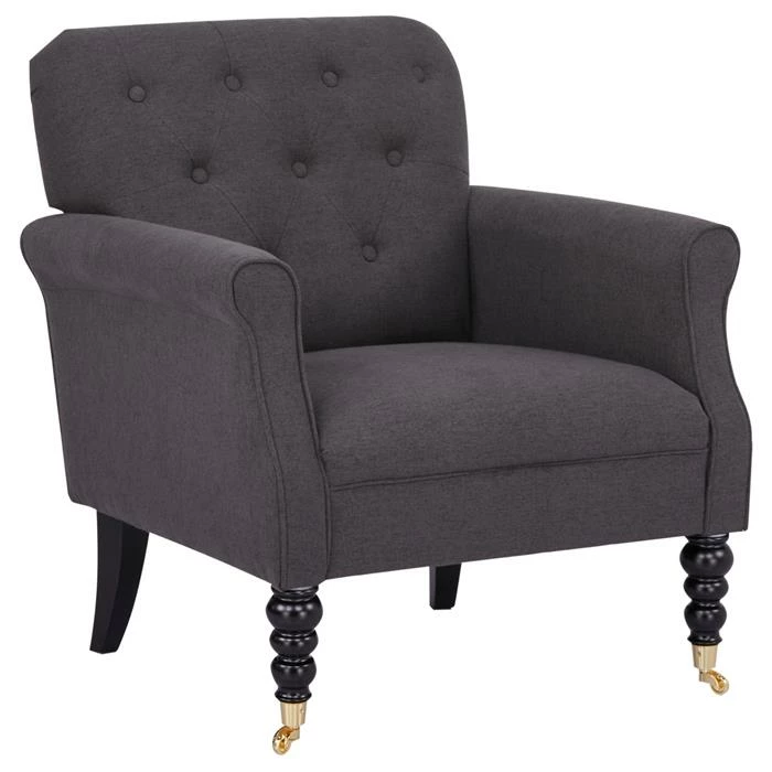 CARO-Möbel Polstersessel ARJANA Stoffbezug In Dunkelgrau 3 CARO-Möbel Polstersessel ARJANA Stoffbezug In Dunkelgrau