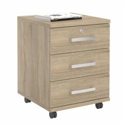 CARO-Möbel Rollcontainer VANCOUVER In Sonoma Eiche Mit 3 Schubladen