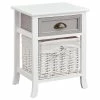 CARO-Möbel Nachttisch TOSCANA Weiß Mit Schublade -Betten & Zubehör Verkäufe 94106 0 N1