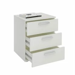 CARO-Möbel Nachttisch MARIELLA Weiß Mit 3 Schubladen -Betten & Zubehör Verkäufe 94134 1