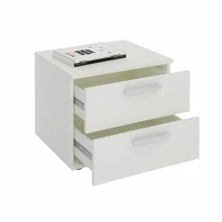 CARO-Möbel Nachttisch MAXIMA In Weiß Mit 2 Schubladen -Betten & Zubehör Verkäufe 94138 1