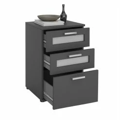 CARO-Möbel Nachttisch MARIKE In Grau Mit 3 Schubladen -Betten & Zubehör Verkäufe 94144 1