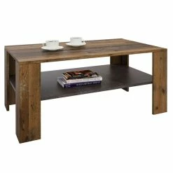 CARO-Möbel Couchtisch ANIMO Im Dekor Old Style/Beton Dunkel, 100 X 60 Cm