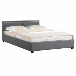 CARO-Möbel Polsterbett CELINE 140 X 200 Cm, Grau