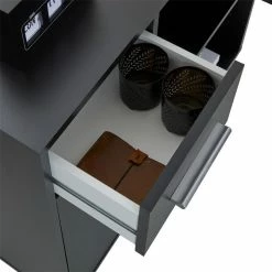 CARO-Möbel Eckschreibtisch LENA Mit Regal In Schwarz -Betten & Zubehör Verkäufe 94602 2 N