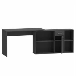 CARO-Möbel Eckschreibtisch DIEGO Mit Regal In Schwarz 11 CARO-Möbel Eckschreibtisch DIEGO Mit Regal In Schwarz -Betten & Zubehör Verkäufe 94603 4