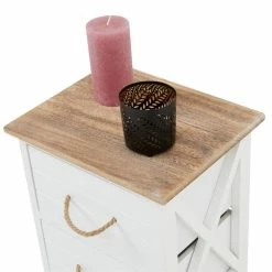 CARO-Möbel Nachttisch PERUGIA Mit 2 Schubladen In Weiß -Betten & Zubehör Verkäufe 94605 4 N