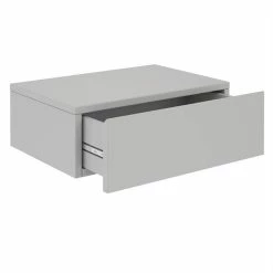 CARO-Möbel Hängende Nachtkommode ANNE 1 Schublade, Hellgrau