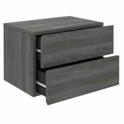 CARO-Möbel Wandregal Nachtschrank ANNI Mit 2 Schubladen In Esche Grau -Betten & Zubehör Verkäufe 94705 1