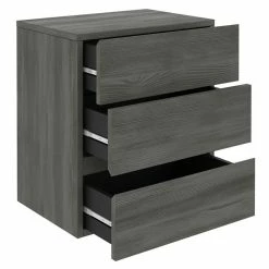 CARO-Möbel Hängeregal Nachtschrank ANNO Mit 3 Schubladen In Esche Grau