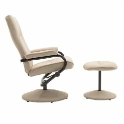 CARO-Möbel Relaxsessel DAKOTA Mit Hocker Und Stoffbezug In Beige -Betten & Zubehör Verkäufe 94837 2