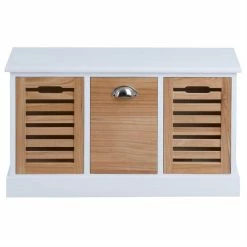 CARO-Möbel Sitzbank TRIENT In Weiß/natur, 3 Schubkästen -Betten & Zubehör Verkäufe 94884 SansC 01