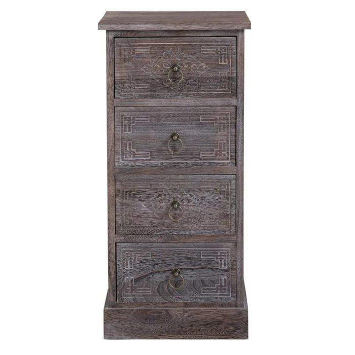 CARO-Möbel Kommode ENZO Mit 4 Schubladen 4 CARO-Möbel Kommode ENZO Mit 4 Schubladen – Bild 2