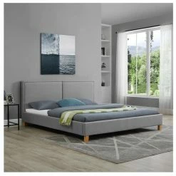 CARO-Möbel Polsterbett SAMUEL 180x200 Cm, Inkl. Lattenrost In Grau -Betten & Zubehör Verkäufe 94923 1