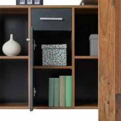 CARO-Möbel Eckschreibtisch DIEGO Mit Regal In Old Style/Beton Dunkel -Betten & Zubehör Verkäufe 95055 7