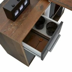 CARO-Möbel Eckschreibtisch LENA Mit Regal In Old Style/Beton Dunkel -Betten & Zubehör Verkäufe 95056 2 N