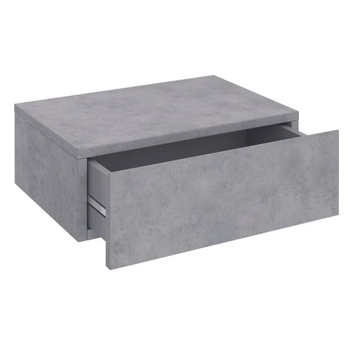 CARO-Möbel Hängende Nachtkommode ANNE Mit 1 Schublade, Betonoptik 3 CARO-Möbel Hängende Nachtkommode ANNE Mit 1 Schublade, Betonoptik