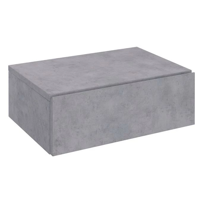 CARO-Möbel Hängende Nachtkommode ANNE Mit 1 Schublade, Betonoptik 4 CARO-Möbel Hängende Nachtkommode ANNE Mit 1 Schublade, Betonoptik – Bild 2