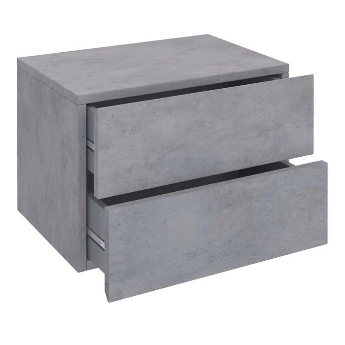 CARO-Möbel Wandregal Nachtschrank ANNI Mit 2 Schubladen In Betonoptik 3 CARO-Möbel Wandregal Nachtschrank ANNI Mit 2 Schubladen In Betonoptik