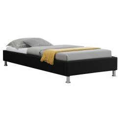 CARO-Möbel Futonbett LAREDO 90x200 Cm, Stoff In Schwarz