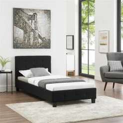 CARO-Möbel Polsterbett OHIO 90 X 200 Cm Inkl. Lattenrost In Schwarz -Betten & Zubehör Verkäufe 95268 1