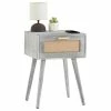 CARO-Möbel Nachttisch KIRAN Mit 1 Schublade, Holz In Grau -Betten & Zubehör Verkäufe 95330 0