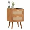 CARO-Möbel Nachttisch WAMAN Mit 2 Schubladen, Braun 2 CARO-Möbel Nachttisch WAMAN Mit 2 Schubladen, Braun -Betten & Zubehör Verkäufe 95335 0