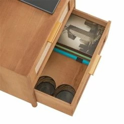 CARO-Möbel Nachttisch WAMAN Mit 2 Schubladen, Braun 11 CARO-Möbel Nachttisch WAMAN Mit 2 Schubladen, Braun -Betten & Zubehör Verkäufe 95335 4