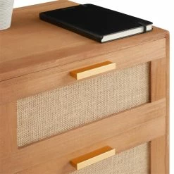 CARO-Möbel Nachttisch WAMAN Mit 2 Schubladen, Braun 12 CARO-Möbel Nachttisch WAMAN Mit 2 Schubladen, Braun -Betten & Zubehör Verkäufe 95335 5