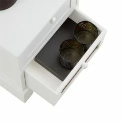 CARO-Möbel Nachttisch RANI Mit 2 Schubladen Und Wiener Geflecht, Weiß 11 CARO-Möbel Nachttisch RANI Mit 2 Schubladen Und Wiener Geflecht, Weiß -Betten & Zubehör Verkäufe 95347 4